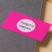 Hot Roze Blauw Mode Stylist Visitekaartje