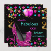 Hot-roze Blauwgroen blauw op hoge hoogte — present Kaart (Voorkant / Achterkant)