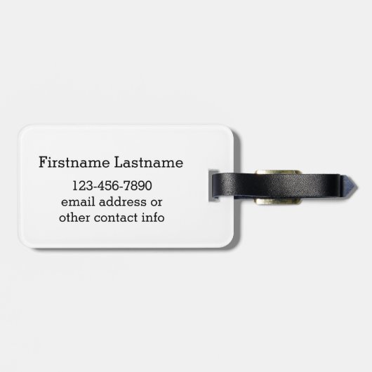 Hot-Roze Blauwgroen Oranje Chevrons Aangepast mono Bagagelabel (Achterkant horizontaal)