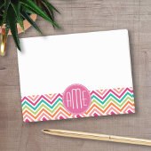 Hot-Roze Blauwgroen Oranje Chevrons Aangepast mono Post-it® Notes