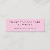 Hot-roze Bleke roze vlakte Dank u wel Invoegen Klantenkaartje (Voorkant)