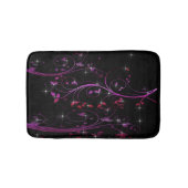 Hot-roze bloemen badmat (Voorkant)