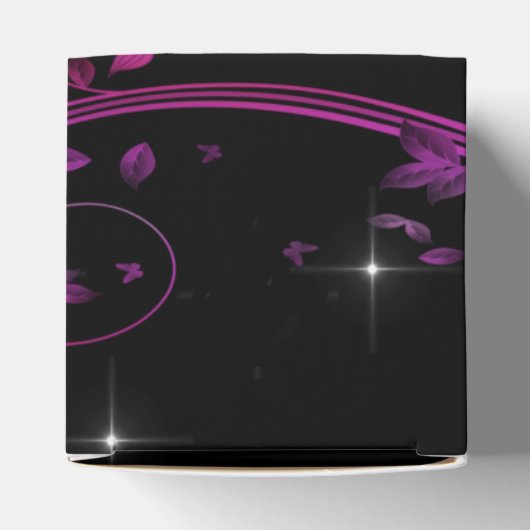 Hot-roze bloemen bedankdoosjes (Bovenkant)