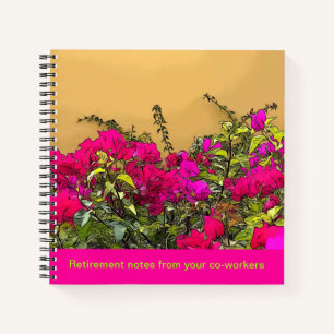 Hot-roze bloemen Curacao Notitieboek