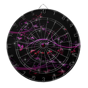 Hot-roze bloemen dartbord