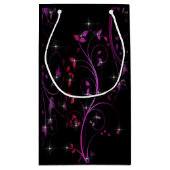 Hot-roze bloemen klein cadeauzakje (Achterkant)