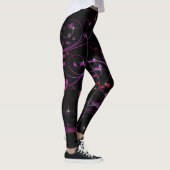 Hot-roze bloemen leggings (Rechts)