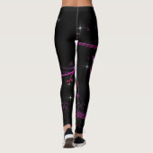 Hot-roze bloemen leggings (Achterkant)