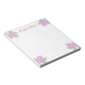 Hot-roze bloemen notitieblok (Schuin)