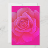 Hot Roze Bloemen Roos Bloem Kleurrijke Boho Weddin Kaart (Achterkant)