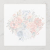 Hot Roze Bloemen Wedding Menu Kaart (Achterkant)