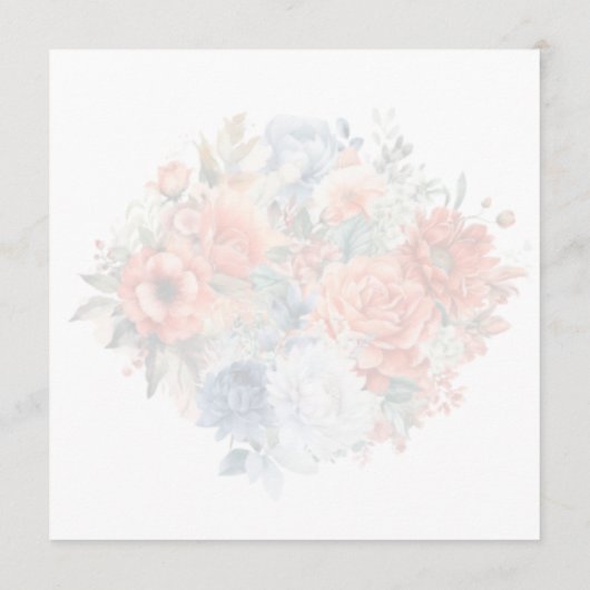 Hot Roze Bloemen Wedding Menu Kaart (Achterkant)