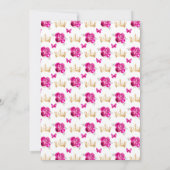 Hot Roze Blonde Haar Prinses Verjaardagsfeest Kaart (Achterkant)