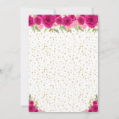 Hot Roze Blonde Haar Prinses Verjaardagsfeest Kaart (Achterkant)