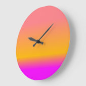 Hot-Roze Blush Oranje Gele ombre gradiënt Grote Klok (Hoek)