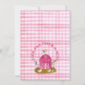 Hot-roze Boerderij Scene Foliage Birthday Uitnodig Kaart (Achterkant)