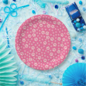 Hot-roze Borden voor afdrukpapier Papieren Bordje (Feest)