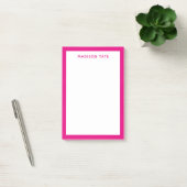 Hot-roze Border Moderne Monogram Professional Post-it® Notes (Kantoor)