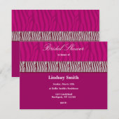 Hot-roze bridal Shower-uitnodiging Kaart (Voorkant / Achterkant)
