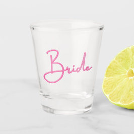 Hot-roze bride shot glas