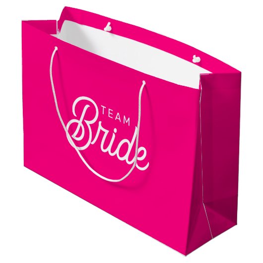 Hot-roze bride voor aangepast cadeau groot cadeauzakje (Achterkant Gekanteld)