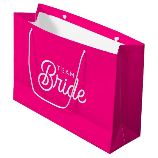 Hot-roze bride voor aangepast cadeau groot cadeauzakje (Voorkant Gekanteld)
