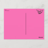 Hot-roze brips briefkaart (Achterkant)