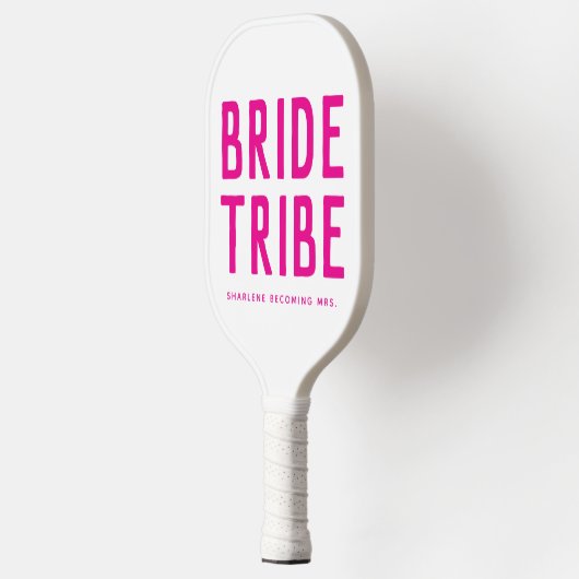 Hot Roze Bruid Stam Wordt Mevrouw Bruiloft Pickleball Paddle (Links)