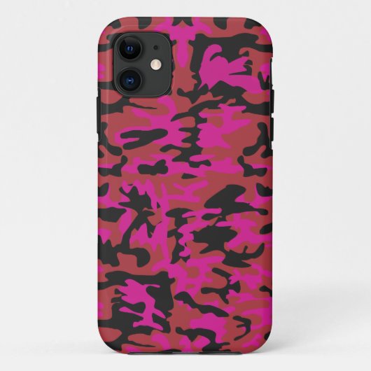 Hot-roze camerapatroon Case-Mate iPhone case (Achterkant)