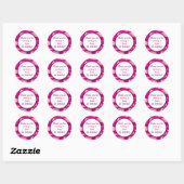 Hot roze camo verjaardagsfeestje gunst Stickers (Vel)