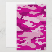 Hot-Roze Camouflage-scrapbook-papier voor kraken Briefpapier (Voorkant / Achterkant)