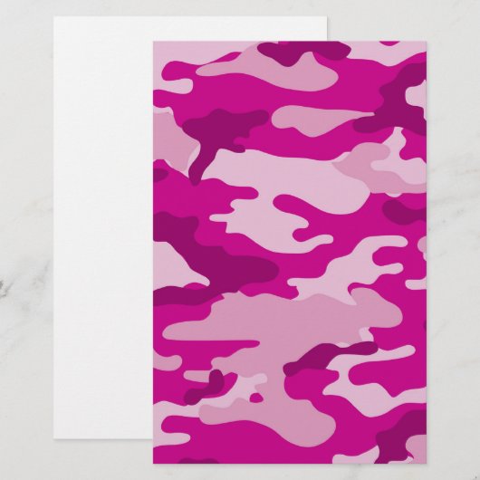 Hot-Roze Camouflage-scrapbook-papier voor kraken Briefpapier (Voorkant / Achterkant)