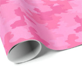 Hot-Roze Camouflage Wrapingpapier Cadeaupapier (Rol Hoek)
