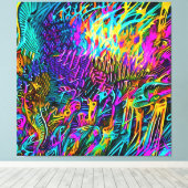 Hot Roze Canvas Afdruk (Insitu (Houten vloer))