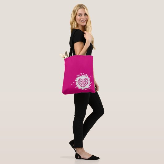 Hot-roze Canvas tas (Op model)