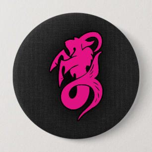 Hot-roze Capricorn Ronde Button 4,0 Cm