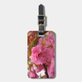 Hot-roze Cherry Blossom Flowers Bagagelabel (Voorkant verticaal)