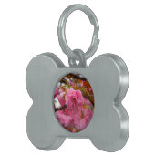 Hot-roze Cherry Blossom Flowers Huisdieren Naamplaatje (Voorkant Rechts)