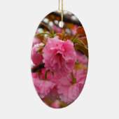 Hot-roze Cherry Blossom Flowers Keramisch Ornament (Rechts)