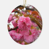 Hot-roze Cherry Blossom Flowers Keramisch Ornament (Links)