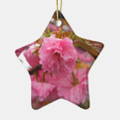 Hot-roze Cherry Blossom Flowers Keramisch Ornament (Links)