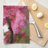 Hot-roze Cherry Blossom Flowers Theedoek (Quarter Fold)