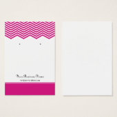 Hot-roze Chevron Aangepaste verhuurkaart Visitekaartje (Voorkant /achterkant)