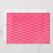 Hot-roze Chevron Bridal-doucheruimte Kaart (Achterkant)
