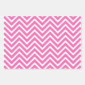 Hot-Roze Chevron Pattern Papierbladen verpakken Inpakpapier Vel (Voorkant 3)