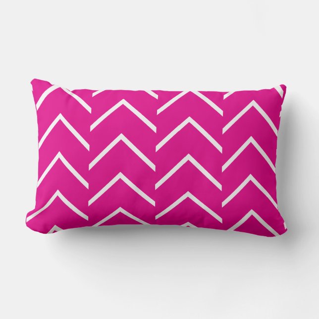 Hot-roze Chevron Tribal afdrukken Kussen (Voorkant)