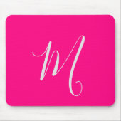 hot roze chic monogram muismat (Voorkant)