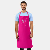 hot roze - chic monogram schort (Gedragen)