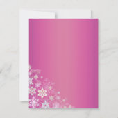 Hot Roze Chic Snowflake Sweet16 Uitnodiging (Achterkant)