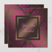 Hot-roze chocolade bruin kaart (Voorkant / Achterkant)